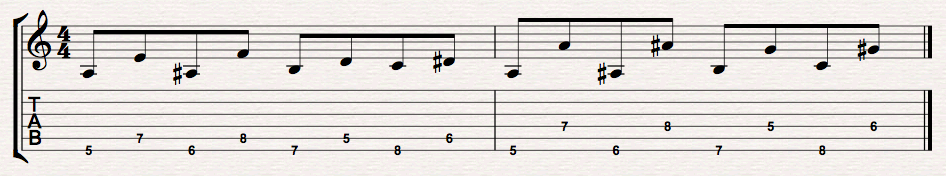 Guitar Warmup Exercise